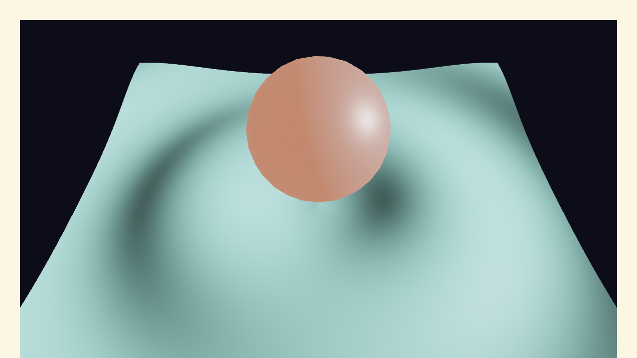 Rendered output of the Sculpt a living scene sample (light theme)