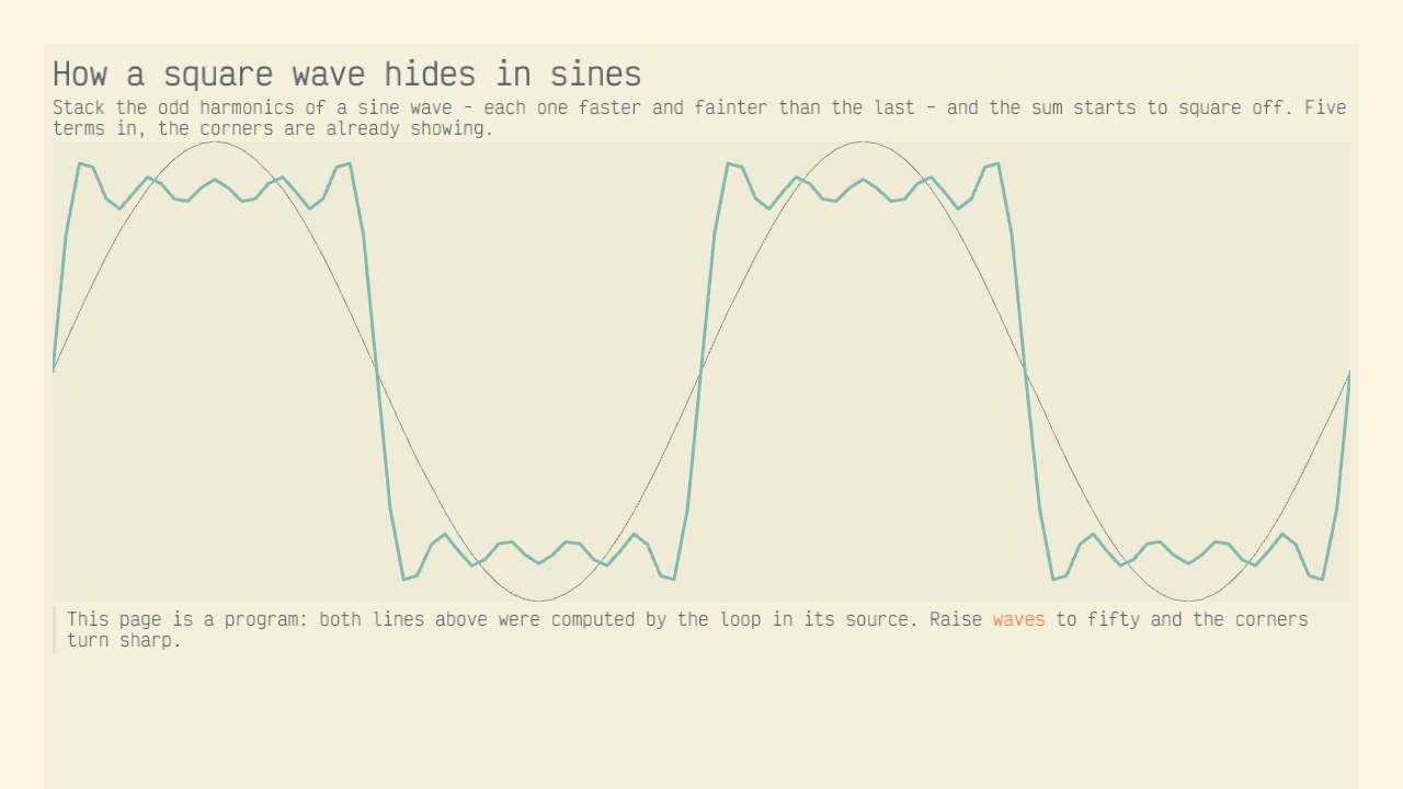 Rendered output of the Teach with pages that compute sample (light theme)